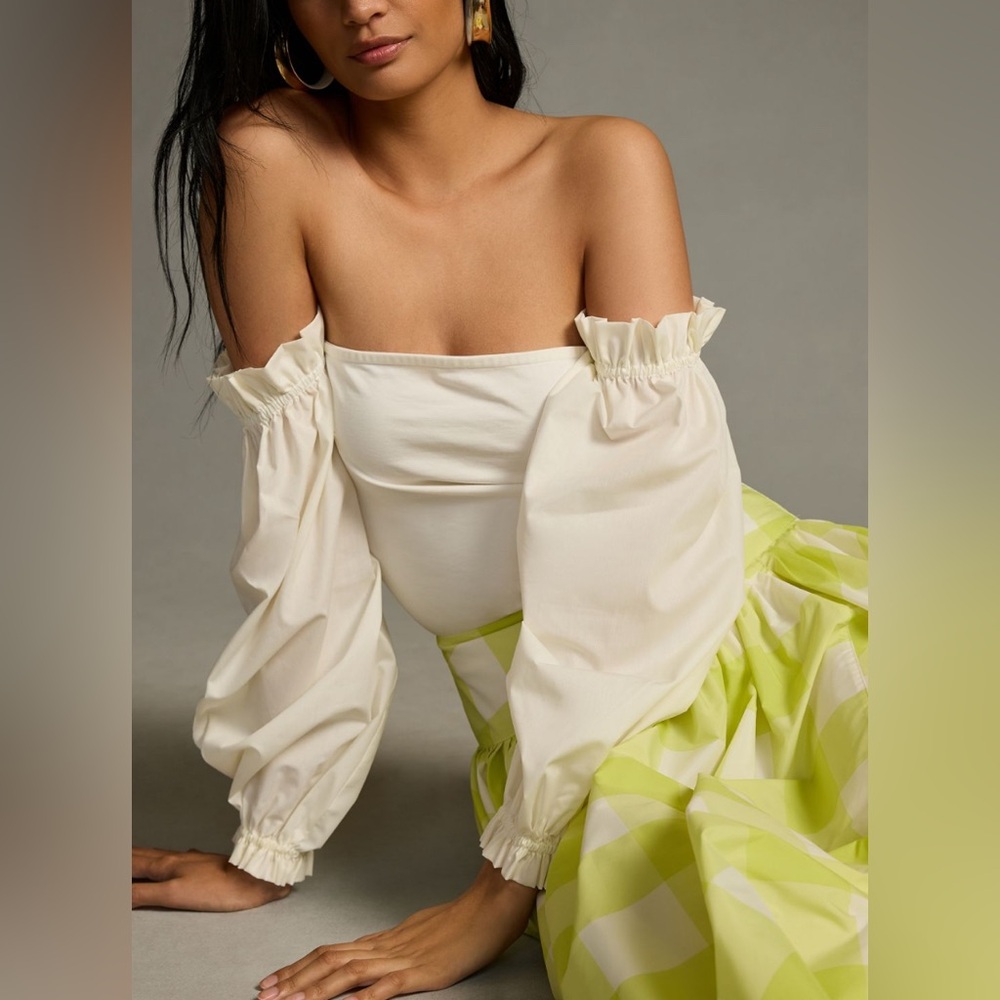 Anthropologie - Ruched Off-The-Shoulder Top
